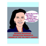 Michele Bachmann Wild-Eyed Tea Party Leader Post Card