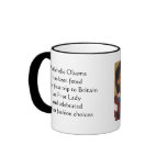 MICHELLE OBAMA FASHION QUEEN IN ENGLAND MUGS