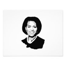 Michelle Obama outline Invitations