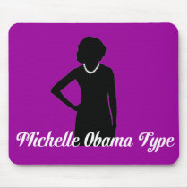 Michelle Obama Type Mousepad, Amethyst Purple