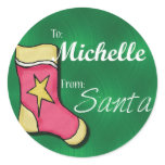 Michelle Personalised Stocking Label stickers