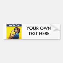 MICHELLE THE RIVETER - YES WE CAN -.png Bumper Sticker