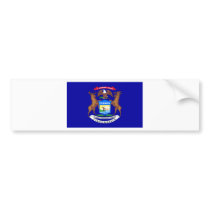 Michigan Flag Bumper Sticker