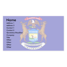 Michigan Flag Business Card Template