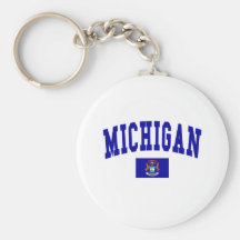 Michigan Flag Key Chain