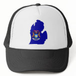 Michigan Flag Map hats