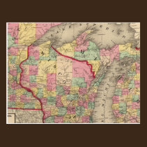 Michigan, Minnesota, and Wisconsin 2 postcards