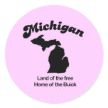Michigan Motto- Land of the free Home of the Buick stickers