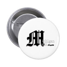 michigan mush logo pinback buttons