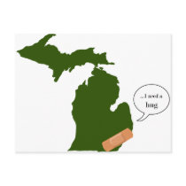 Michigan Needs a Hug Post Cards