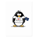Michigan penguin postcard