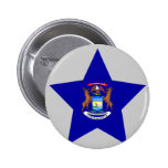 Michigan Star Pinback Button