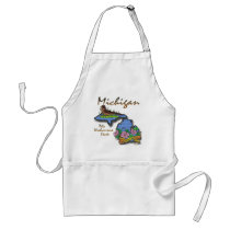 Michigan The Wolverine State Robin Apple Apron