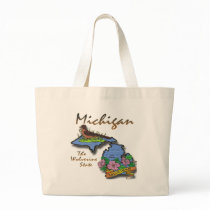 Michigan The Wolverine State Robin Apple Tote Bag