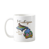 Michigan The Wolverine State Robin Apple Coffee Mugs