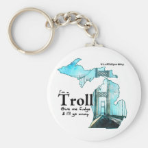 Michigan Troll: Give me Fudge! Keychains