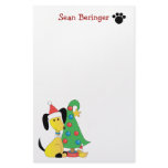 Mick and Henry Decorate the Tree Custom Stationery