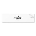 Mickey Classic Style Name Bumper Stickers