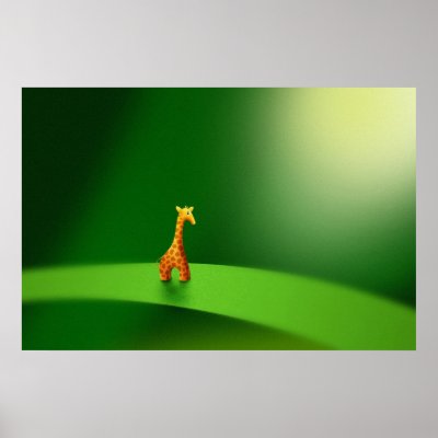 Micro Animals - Giraffe Print by vladstudio