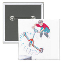 micro scooter microscooter trick cartoon buttons