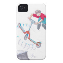micro scooter microscooter trick cartoon iPhone 4 covers
