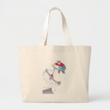 micro scooter microscooter trick cartoon tote bag