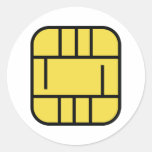 microchip credit card round stickers