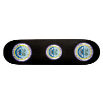 Micronesia Coat of Arms Custom Skate Board