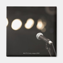 Microphone and Spotlights Fridge Magnet