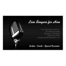"Microphone" Business Card w/ez fill