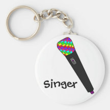 microphone disco key chain