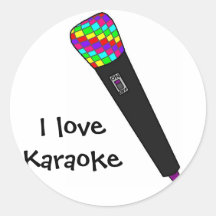 microphone disco sticker