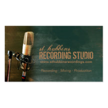 Microphone Music Studio Business Card