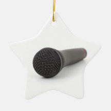 Microphone Photo Christmas Tree Ornaments