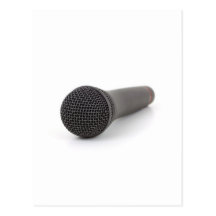 Microphone Photo Post Card