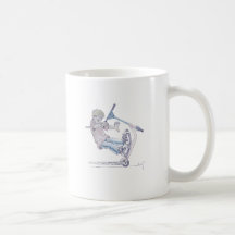 Microscooter wheelie cartoon micro scooter mugs