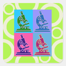 Microscope Pop Art Sticker