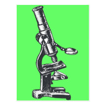Microscope Postcard