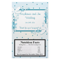 Microwave Popcorn Wrapper Blue Daisies