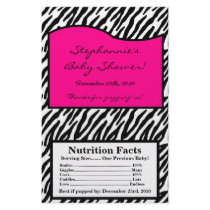 Microwave Popcorn Wrapper Hot Pink Zebra Print