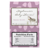 Microwave Popcorn Wrapper Jacana Girl Jungle  Zoo Flyer Design