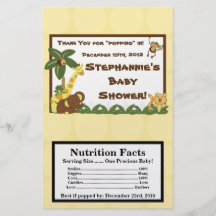 Microwave Popcorn Wrapper Jungle Babies Full Colour Flyer