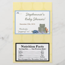 Microwave Popcorn Wrapper Leap Frog Turtle Bee Personalized Flyer