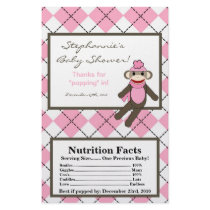 Microwave Popcorn Wrapper Pink Argyle Sock Monkey