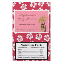 Microwave Popcorn Wrapper Pink Hawaiian Luau Tropi