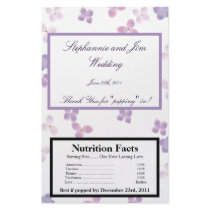 Microwave Popcorn Wrapper Purple Hydrangea Full Color Flyer
