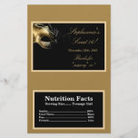 Microwave Popcorn Wrapper Sweet 16 Gold Flyer Design