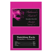 Microwave Popcorn Wrapper Sweet 16 Hot Pink Black
