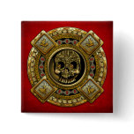 Mictlantecuhtli – Aztec God of Death Pinback Buttons