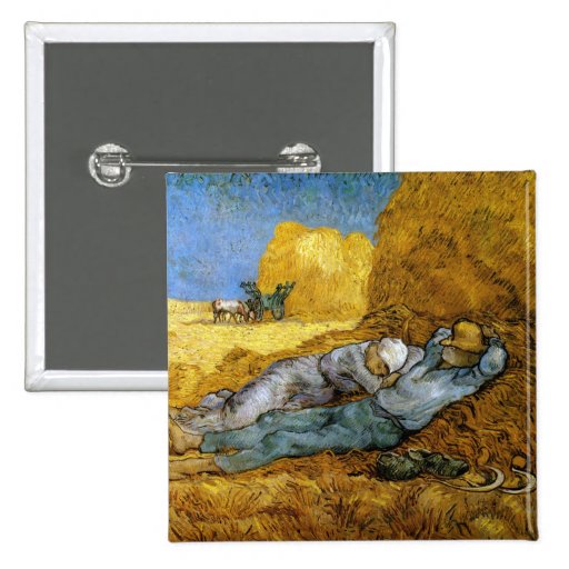 Midday Rest, Vincent Van Gogh Pinback Button